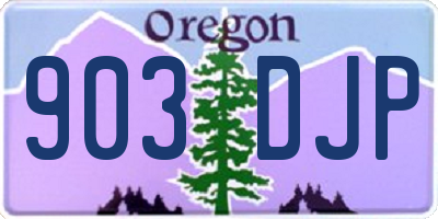 OR license plate 903DJP