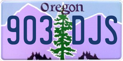 OR license plate 903DJS