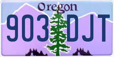 OR license plate 903DJT