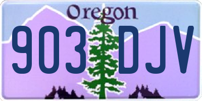 OR license plate 903DJV