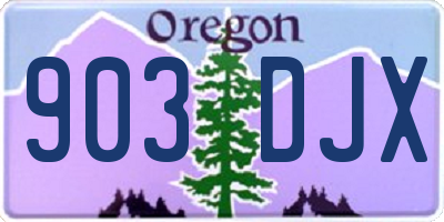 OR license plate 903DJX