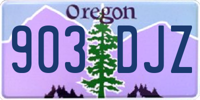 OR license plate 903DJZ