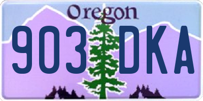 OR license plate 903DKA