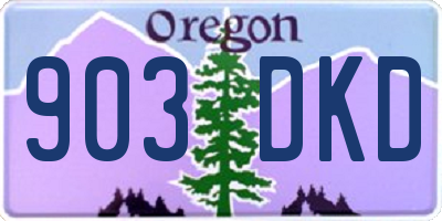 OR license plate 903DKD