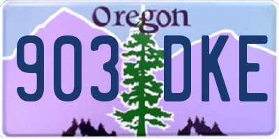 OR license plate 903DKE