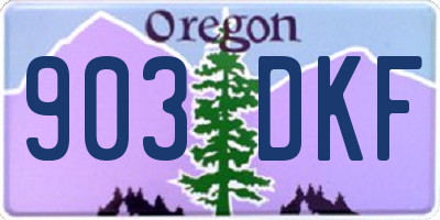 OR license plate 903DKF