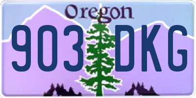 OR license plate 903DKG