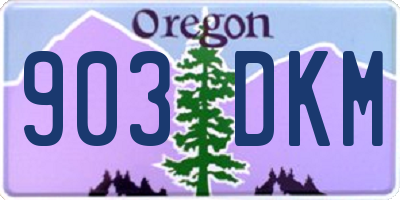 OR license plate 903DKM