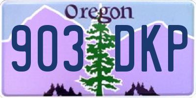 OR license plate 903DKP