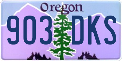 OR license plate 903DKS