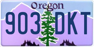 OR license plate 903DKT