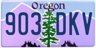 OR license plate 903DKV