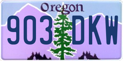 OR license plate 903DKW