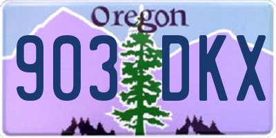 OR license plate 903DKX