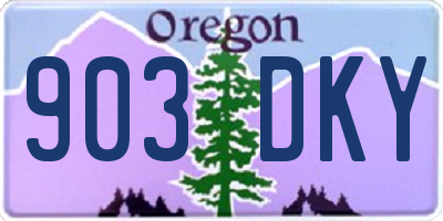 OR license plate 903DKY