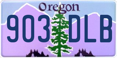 OR license plate 903DLB
