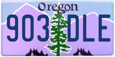 OR license plate 903DLE
