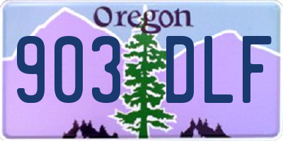 OR license plate 903DLF