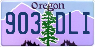 OR license plate 903DLI