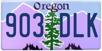OR license plate 903DLK