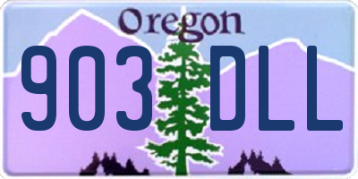 OR license plate 903DLL