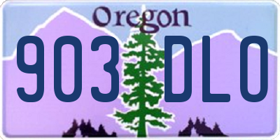 OR license plate 903DLO