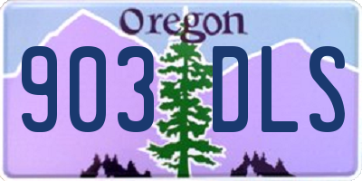 OR license plate 903DLS