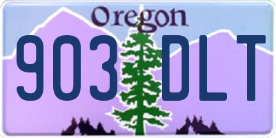 OR license plate 903DLT