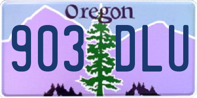 OR license plate 903DLU