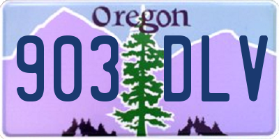 OR license plate 903DLV