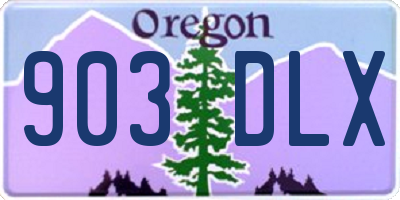 OR license plate 903DLX