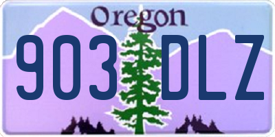 OR license plate 903DLZ
