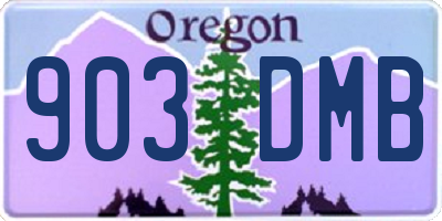 OR license plate 903DMB