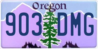 OR license plate 903DMG