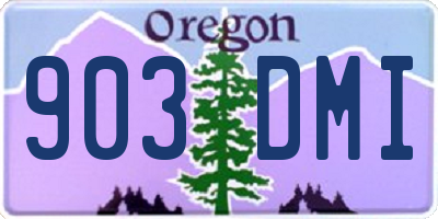 OR license plate 903DMI
