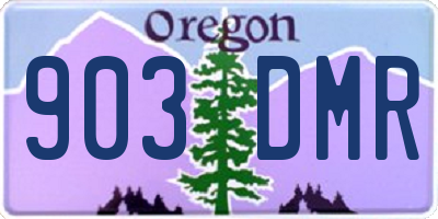 OR license plate 903DMR
