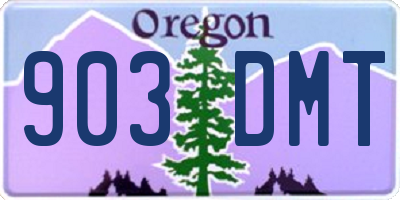 OR license plate 903DMT