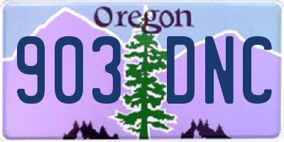 OR license plate 903DNC