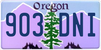 OR license plate 903DNI