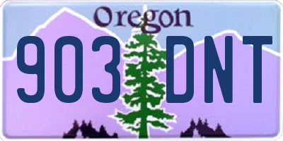 OR license plate 903DNT