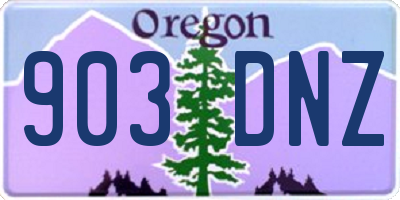 OR license plate 903DNZ
