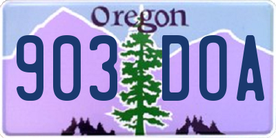 OR license plate 903DOA