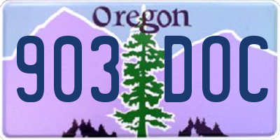 OR license plate 903DOC