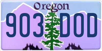 OR license plate 903DOD