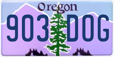 OR license plate 903DOG