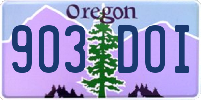 OR license plate 903DOI