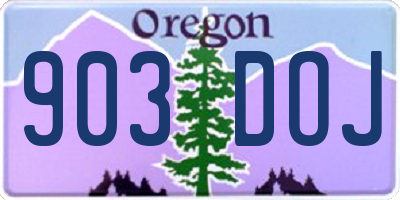OR license plate 903DOJ