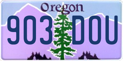 OR license plate 903DOU