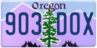 OR license plate 903DOX
