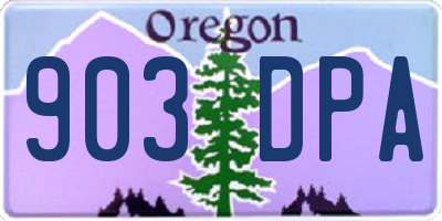 OR license plate 903DPA
